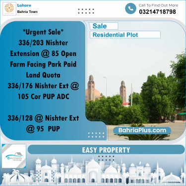 5 Marla Residential Plot for Sale in Bahria Town, Lahore - (BP-294464)