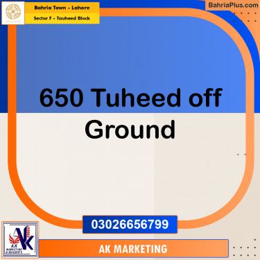10 Marla Residential Plot for Sale in Sector F - Tauheed Block -  Bahria Town, Lahore - (BP-294470)