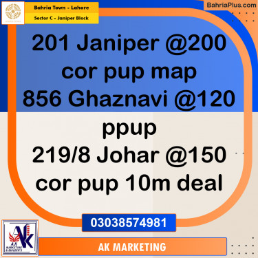 10 Marla Residential Plot for Sale in Sector C - Janiper Block -  Bahria Town, Lahore - (BP-294525)