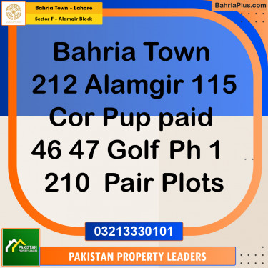 10 Marla Residential Plot for Sale in Sector F - Alamgir Block -  Bahria Town, Lahore - (BP-294568)