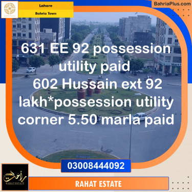 5 Marla Residential Plot for Sale in Bahria Town, Lahore - (BP-294602)