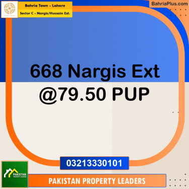 5 Marla Residential Plot for Sale in Sector C - Nargis/Hussain Ext. -  Bahria Town, Lahore - (BP-294624)
