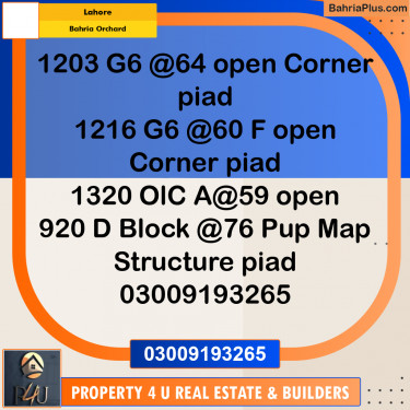 10 Marla Residential Plot for Sale in Bahria Orchard, Lahore - (BP-294656)