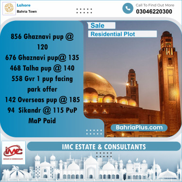 Residential Plot for Sale in Bahria Town, Lahore - (BP-294699)