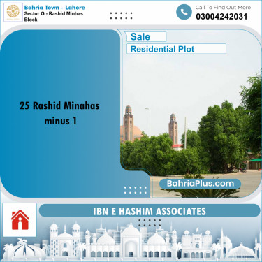 10 Marla Residential Plot for Sale in Sector G - Rashid Minhas Block -  Bahria Town, Lahore - (BP-294750)