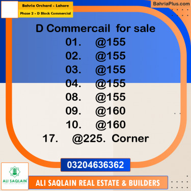 4 Marla Commercial Plot for Sale in Phase 2 - D Block Commercial -  Bahria Orchard, Lahore - (BP-294774)