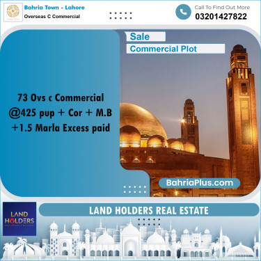 Commercial Plot for Sale in Overseas C Commercial -  Bahria Town, Lahore - (BP-294782)