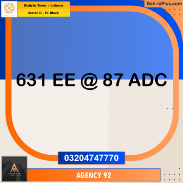 5 Marla Residential Plot for Sale in Sector D - EE Block -  Bahria Town, Lahore - (BP-294821)