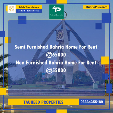 6.11 Marla Residential House for Rent in Sector E - Bahria Homes -  Bahria Town, Lahore - (BP-294826)