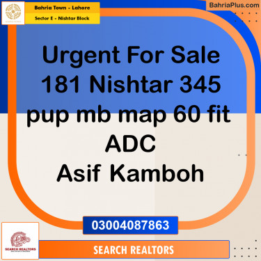 1 Kanal Residential Plot for Sale in Sector E - Nishtar Block -  Bahria Town, Lahore - (BP-294833)