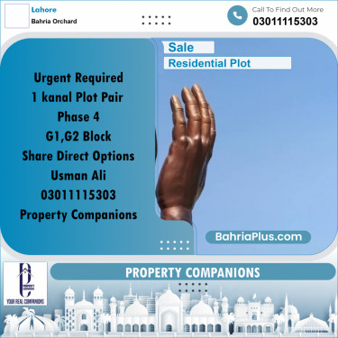 Residential Plot for Sale in Bahria Orchard, Lahore - (BP-294861)