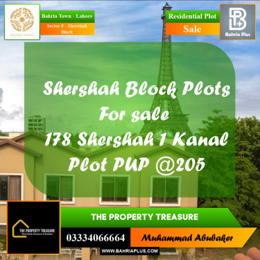 Residential Plot for Sale in Sector F - Shershah Block -  Bahria Town, Lahore - (BP-294863)