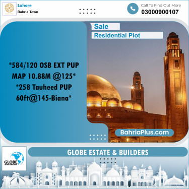 Residential Plot for Sale in Bahria Town, Lahore - (BP-295027)