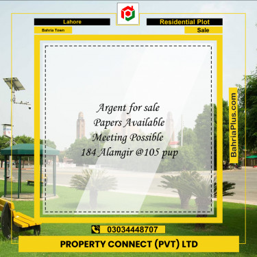 Residential Plot for Sale in Bahria Town, Lahore - (BP-295148)
