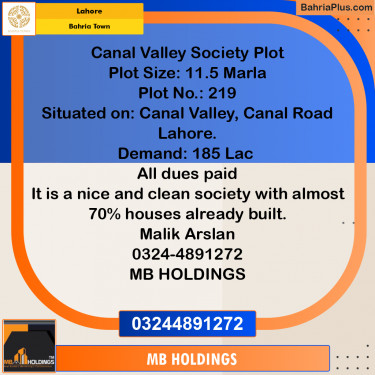 Residential Plot for Sale in Bahria Town, Lahore - (BP-295184)