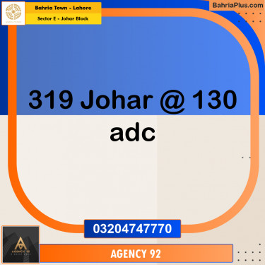 10 Marla Residential Plot for Sale in Sector E - Johar Block -  Bahria Town, Lahore - (BP-295252)