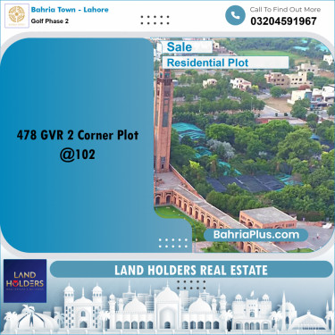 10 Marla Residential Plot for Sale in Golf Phase 2 -  Bahria Town, Lahore - (BP-295348)
