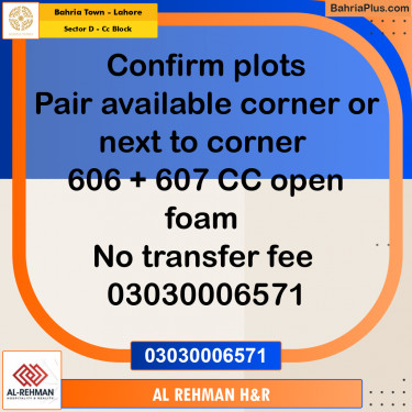 5 Marla Residential Plot for Sale in Sector D - CC Block -  Bahria Town, Lahore - (BP-295404)