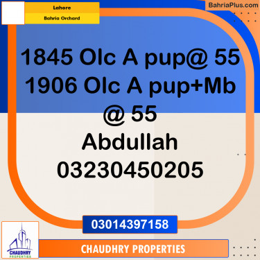 5 Marla Residential Plot for Sale in Bahria Orchard, Lahore - (BP-295407)