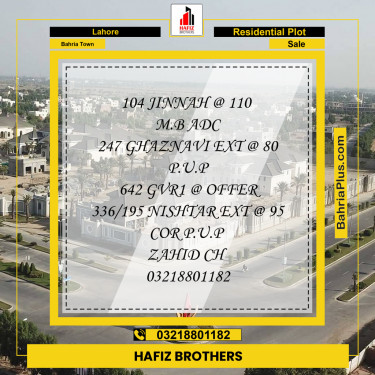 5 Marla Residential Plot for Sale in Bahria Town, Lahore - (BP-295446)