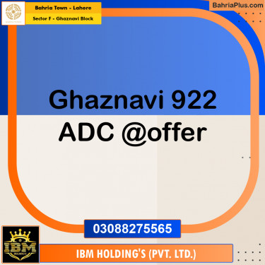 10 Marla Residential Plot for Sale in Sector F - Ghaznavi Block -  Bahria Town, Lahore - (BP-295564)