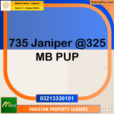 1 Kanal Residential Plot for Sale in Sector C - Janiper Block -  Bahria Town, Lahore - (BP-295576)