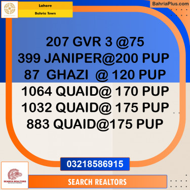 Residential Plot for Sale in Bahria Town, Lahore - (BP-295590)