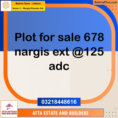10 Marla Residential Plot for Sale in Sector C - Nargis/Hussain Ext. -  Bahria Town, Lahore - (BP-295637)