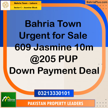 10 Marla Residential Plot for Sale in Sector C - Jasmine Block -  Bahria Town, Lahore - (BP-295673)