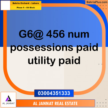 10 Marla Residential Plot for Sale in Phase 4 - G6 Block -  Bahria Orchard, Lahore - (BP-295676)