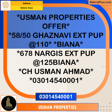Residential Plot for Sale in Bahria Town, Lahore - (BP-295682)