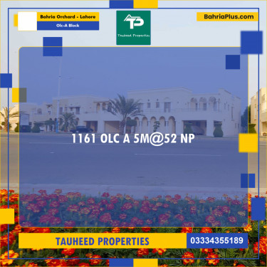 5 Marla Residential Plot for Sale in OLC-A Block -  Bahria Orchard, Lahore - (BP-295712)