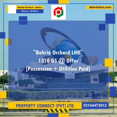 10 Marla Residential Plot for Sale in Phase 4 - G5 Block -  Bahria Orchard, Lahore - (BP-295770)