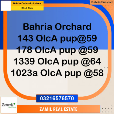 5 Marla Residential Plot for Sale in OLC-A Block -  Bahria Orchard, Lahore - (BP-295835)