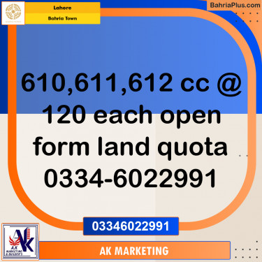 5 Marla Residential Plot for Sale in Bahria Town, Lahore - (BP-295897)