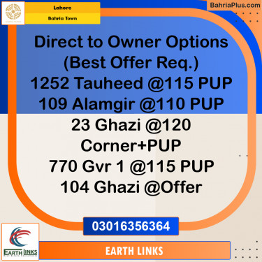 Residential Plot for Sale in Bahria Town, Lahore - (BP-295964)