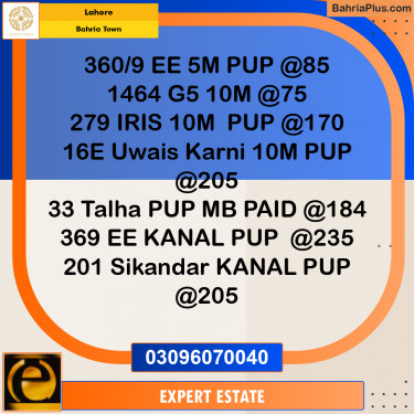 5 Marla Residential Plot for Sale in Bahria Town, Lahore - (BP-295967)