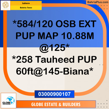 Residential Plot for Sale in Bahria Town, Lahore - (BP-296007)