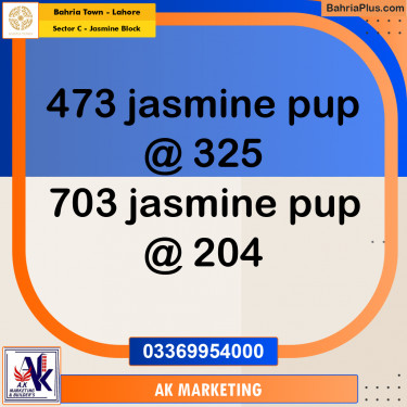 1 Kanal Residential Plot for Sale in Sector C - Jasmine Block -  Bahria Town, Lahore - (BP-296009)