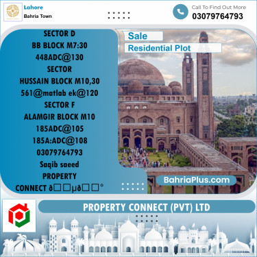 Residential Plot for Sale in Bahria Town, Lahore - (BP-296058)