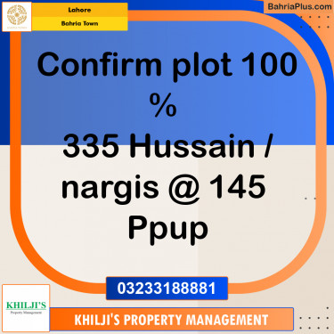Residential Plot for Sale in Bahria Town, Lahore - (BP-296108)