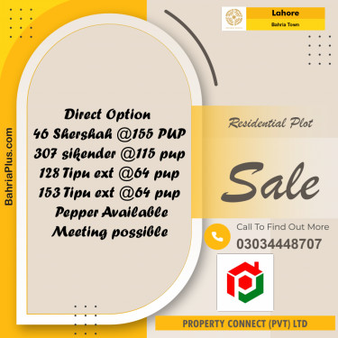 Residential Plot for Sale in Bahria Town, Lahore - (BP-296141)