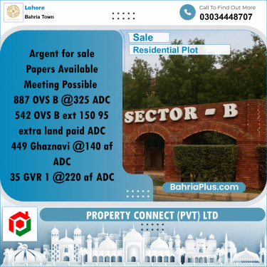 Residential Plot for Sale in Bahria Town, Lahore - (BP-296146)