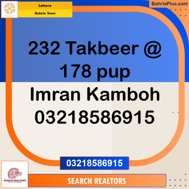 Residential Plot for Sale in Bahria Town, Lahore - (BP-296151)