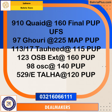 Residential Plot for Sale in Bahria Town, Lahore - (BP-296156)