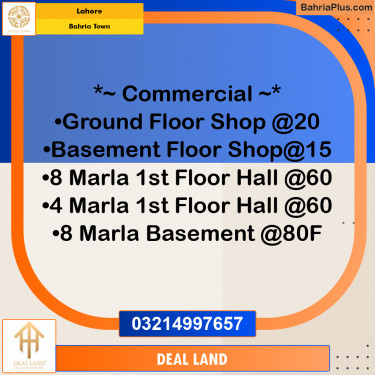 Residential Plot for Sale in Bahria Town, Lahore - (BP-296168)