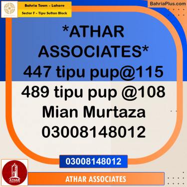 10 Marla Residential Plot for Sale in Sector F - Tipu Sultan Block -  Bahria Town, Lahore - (BP-296177)