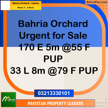 5 Marla Residential Plot for Sale in Phase 2 - E Block -  Bahria Orchard, Lahore - (BP-296208)
