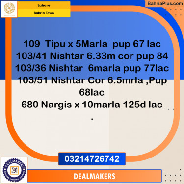 Residential Plot for Sale in Bahria Town, Lahore - (BP-296276)