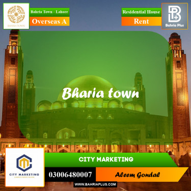 10 Marla Residential House for Rent in Overseas A -  Bahria Town, Lahore - (BP-296405)